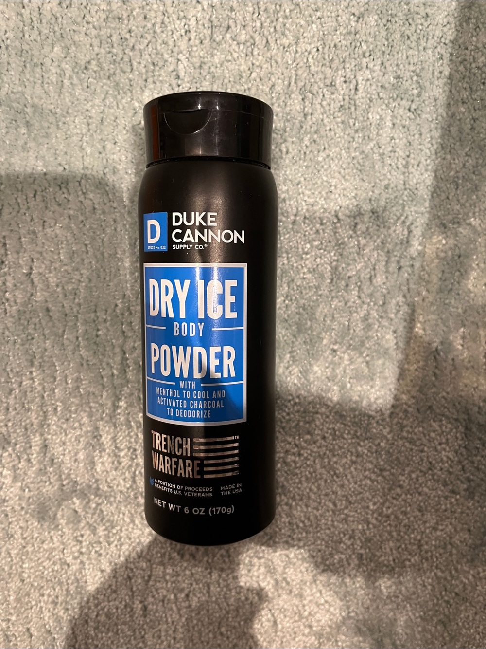 Duke Cannon Dry Ice Body Powder Trench Warfare 6 oz New
